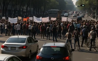 Marchas y bloqueos complican la movilidad en la CDMX este 12 de diciembre