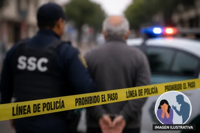 adulto mayor detenido por violencia familiar en Azcapotzalco
