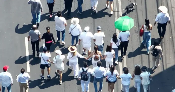 marcha por la seguridad en Azcapotzalco